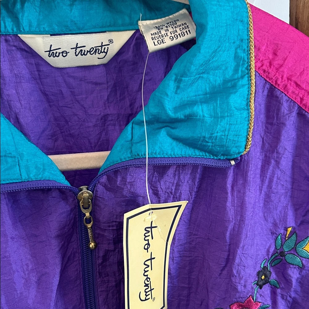 Twenty Women's Vintage Track Suit - Purple, Pink, Teal NWT - Picture 2 of 6